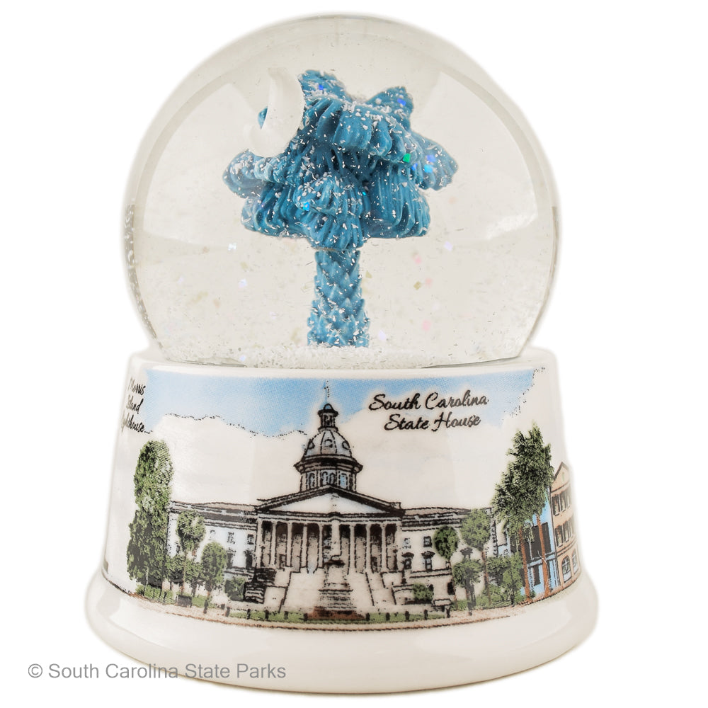 SNOW GLOBE SOUTH CAROLINA STATE HOUSE PALMETTO AND MOON