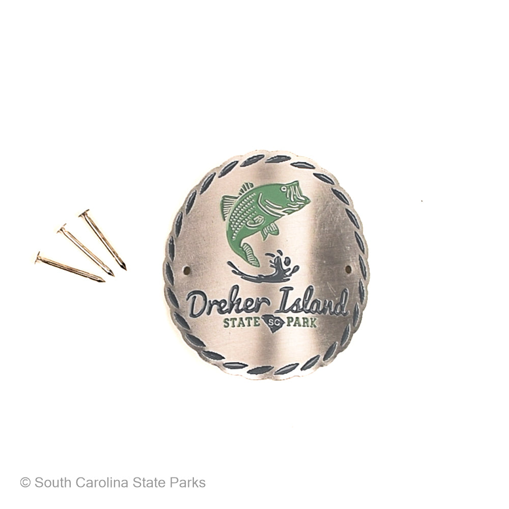 Hiking Stick Medallion Dreher Island State Park Logo