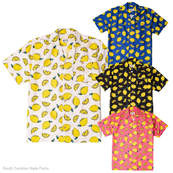 SHIRT HAWAIIN LEMON PRINT SHORT SLEEVE - South Carolina State Park