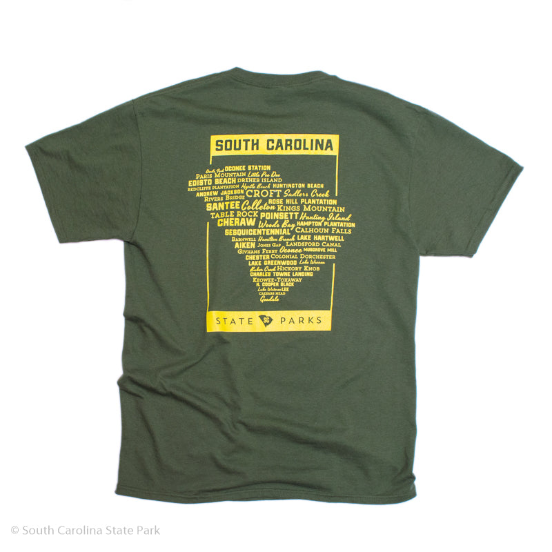 SALE!!! The Original South Carolina State Park Names Shirt - Adult - ADI01605