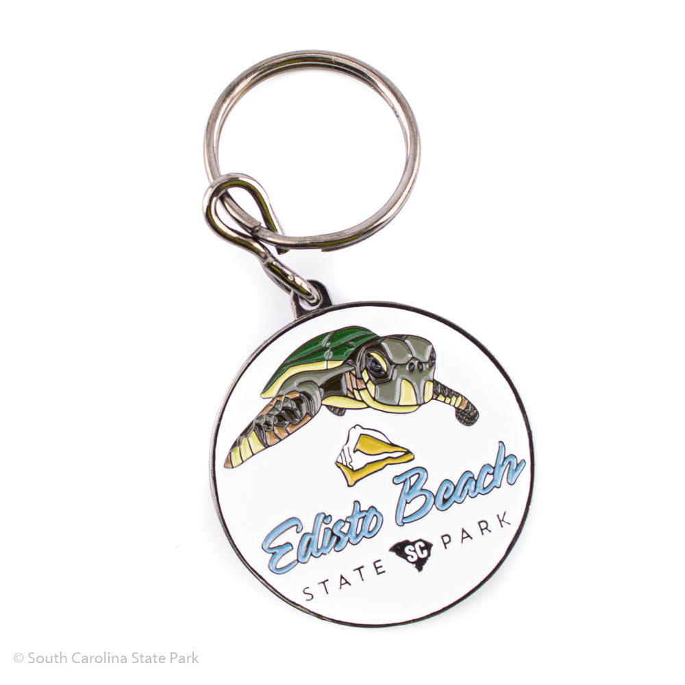 Edisto Beach State Park Turtle Logo Keychain - ADI01843
