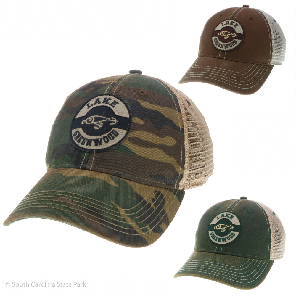 Lake Greenwood State Park Fishing Lure Baseball Hats - South Carolina State Parks