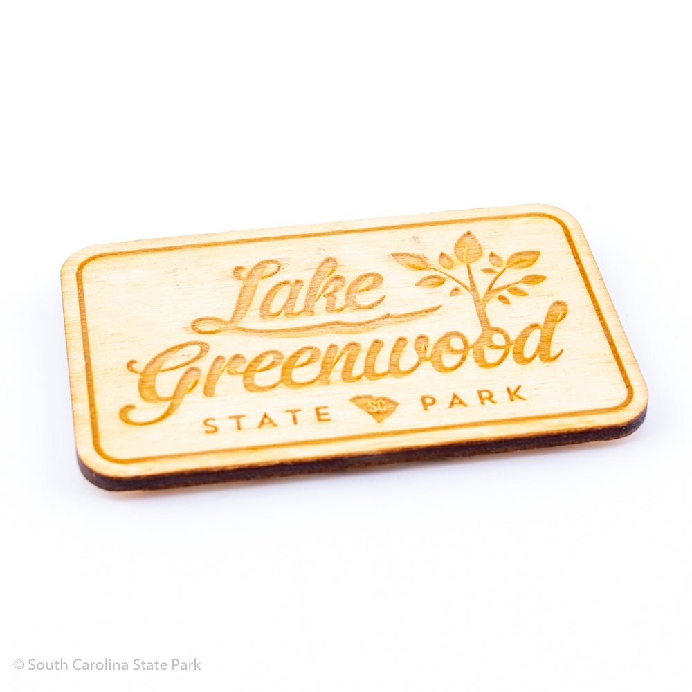 Lake Greenwood Wooden Magnet- South Carolina State Park
