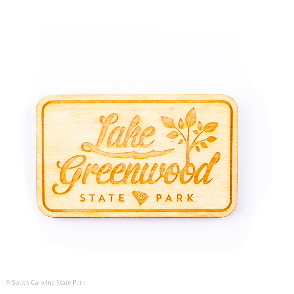 Lake Greenwood Wooden Magnet- South Carolina State Park