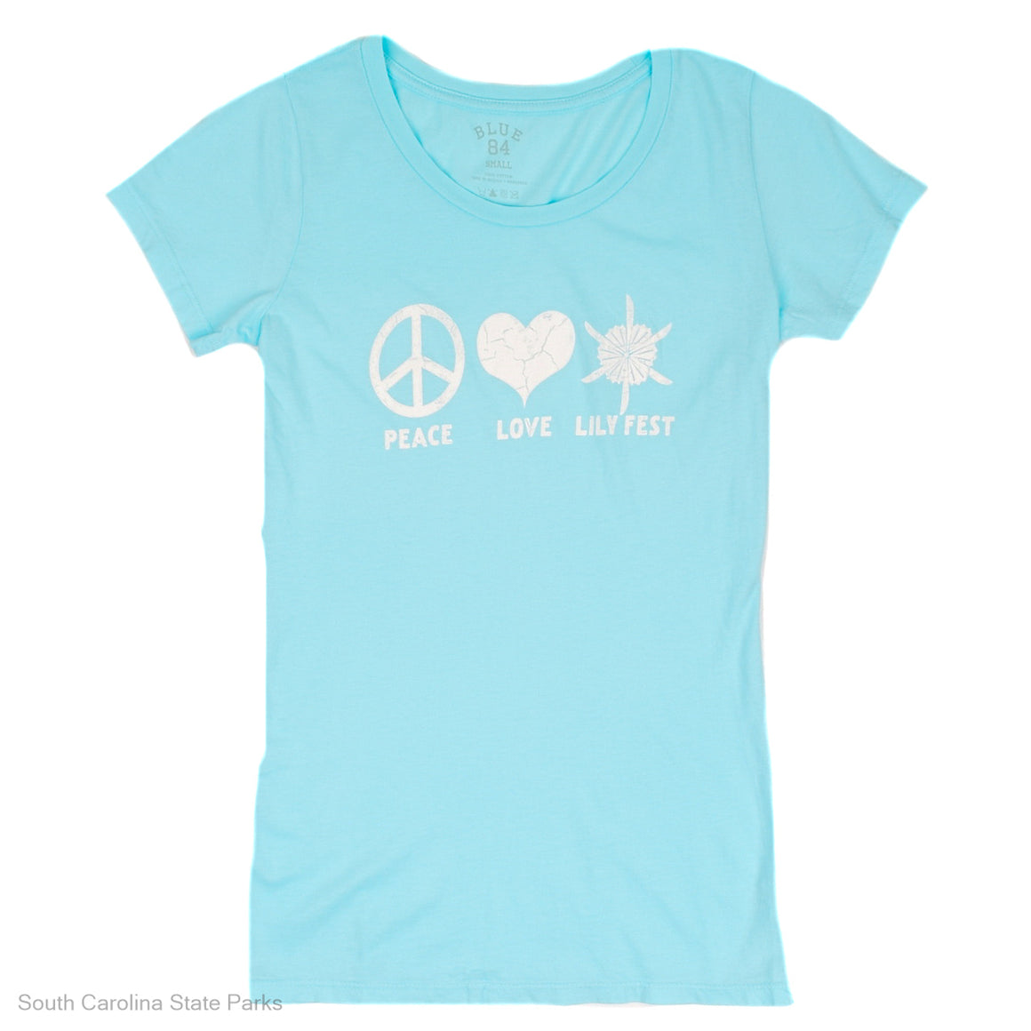 JUNIORS TEE LANDSFORD CANAL PEACE LOVE LILY FEST