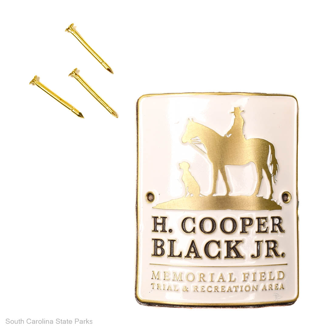 HIKING STICK MEDALLION H. COOPER BLACK LOGO