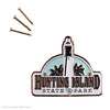 HIKING STICK MEDALLION HUNTING ISLAND STATE PARK LOGO