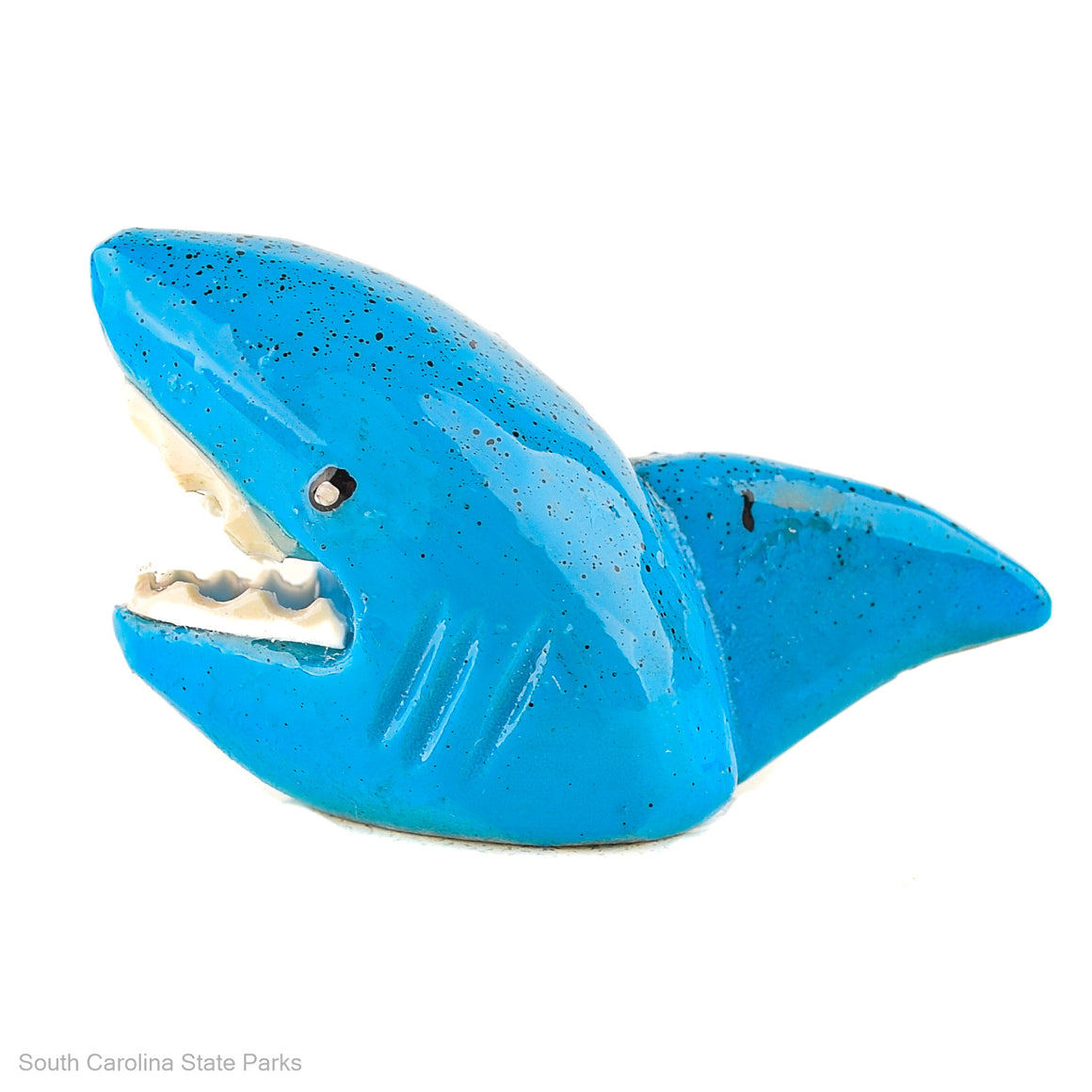 2" Marble Shark Jaw Hand Painted