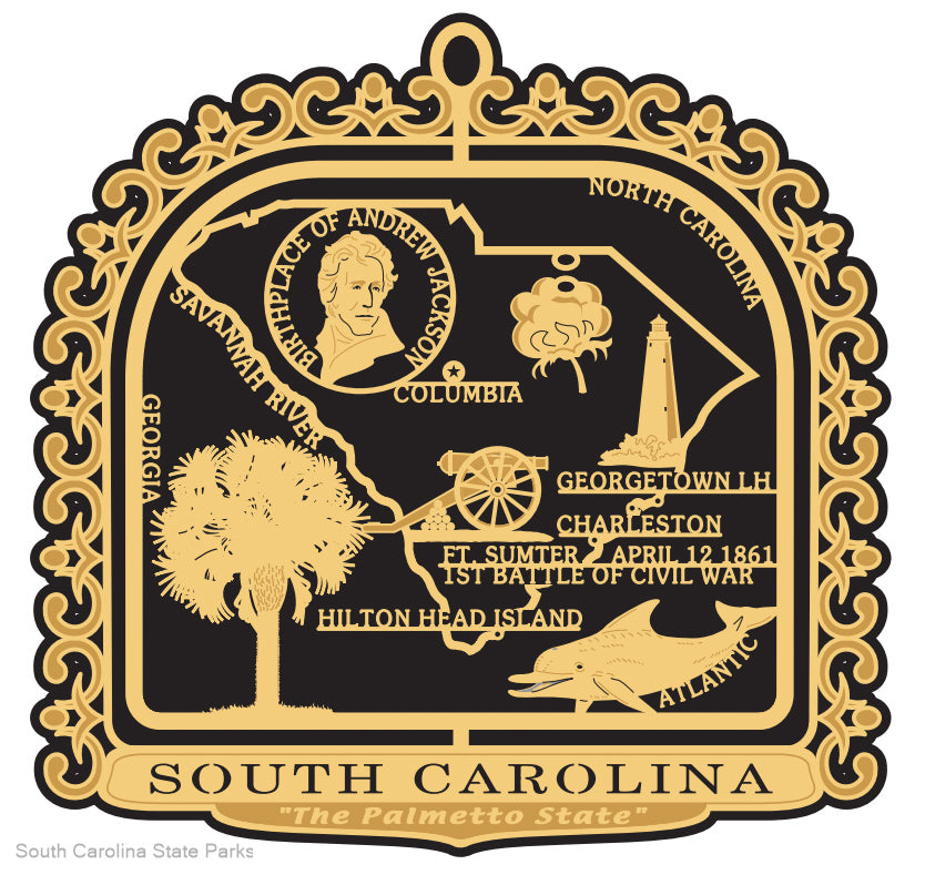 Ornament Brass South Carolina Landmark
