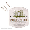 HIKING STICK MEDALLION ROSE HILL PLANTATION LOGO