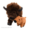 12" MOM AND 6" BABY BISON STUFFED ANIMAL