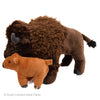 12" MOM AND 6" BABY BISON STUFFED ANIMAL