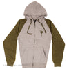 SWEATSHIRT HOODED FULL ZIP RAGLAN PALMETTO & MOON