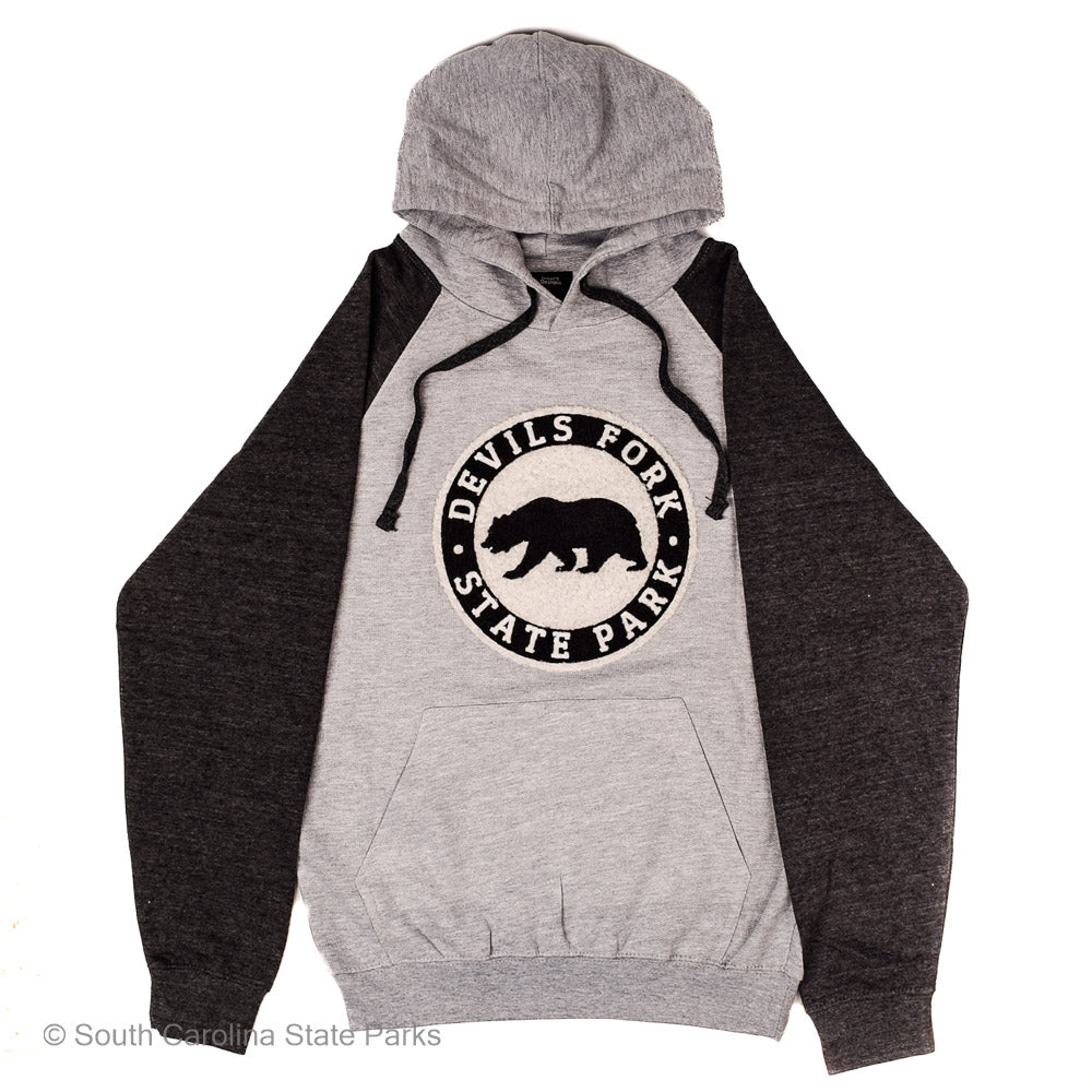 HOODED RANGLAN SWEATSHIRT BEAR DEVILS FORK STATE PARK