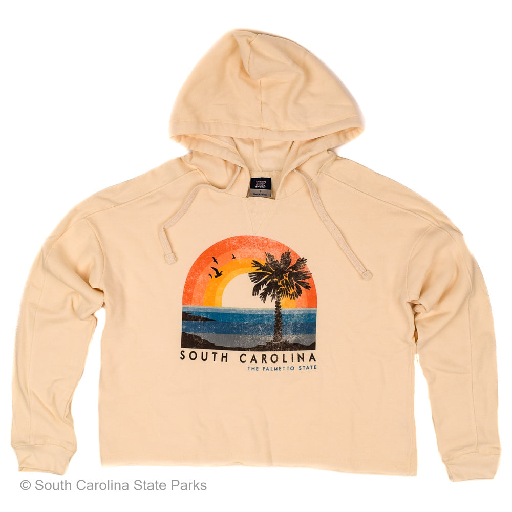 SWEATSHIRT CROPPED HOOD SOUTH CAROLINA PALMETTO STATE