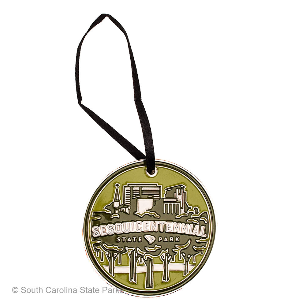 SESQUICENTENNIAL STATE PARK LOGO ORNAMENT W/ RIBBON