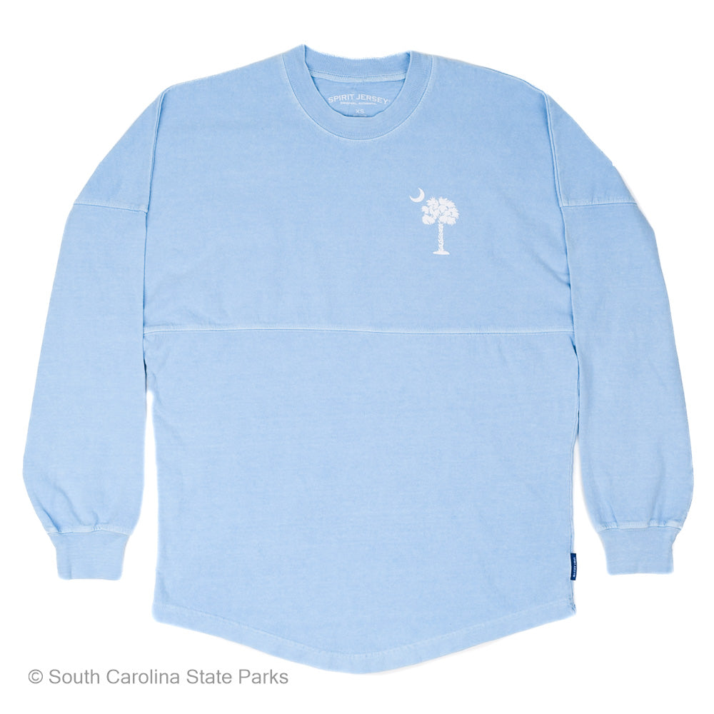 EDISTO BEACH STATE PARK LONG SLEEVE SPIRIT JERSEY PALMETTO & MOON