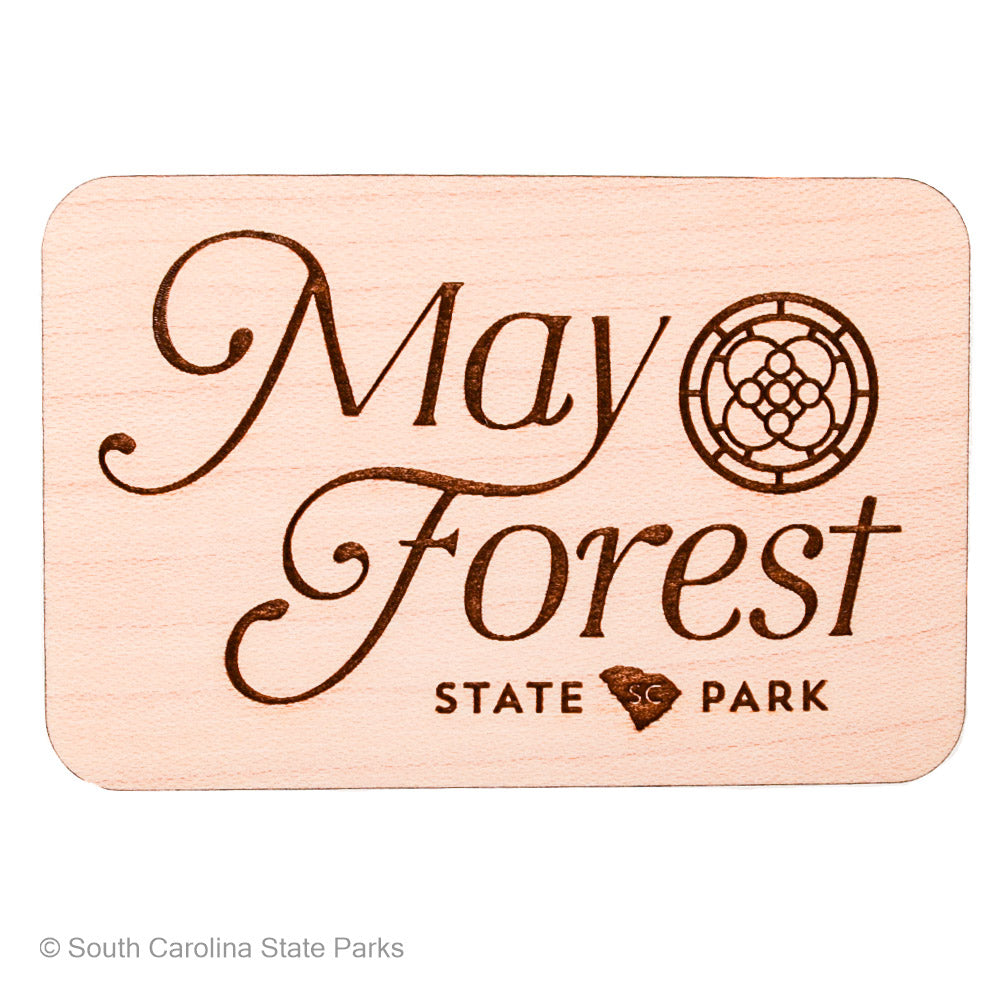 MAGNET WOODEN MAY FOREST STATE PARK LOGO