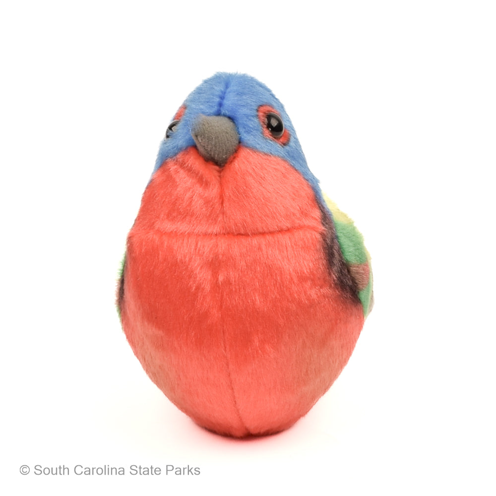 PLUSH PAINTED BUNTING AUDUBON BIRD WITH SOUND