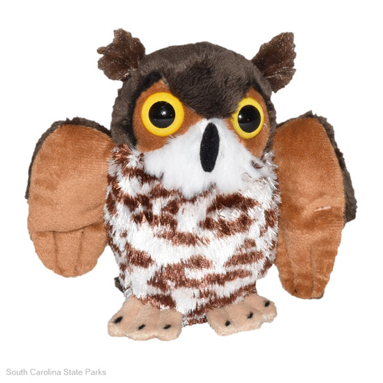 PLUSH ECO POCKETKINS GREAT HORNED OWL