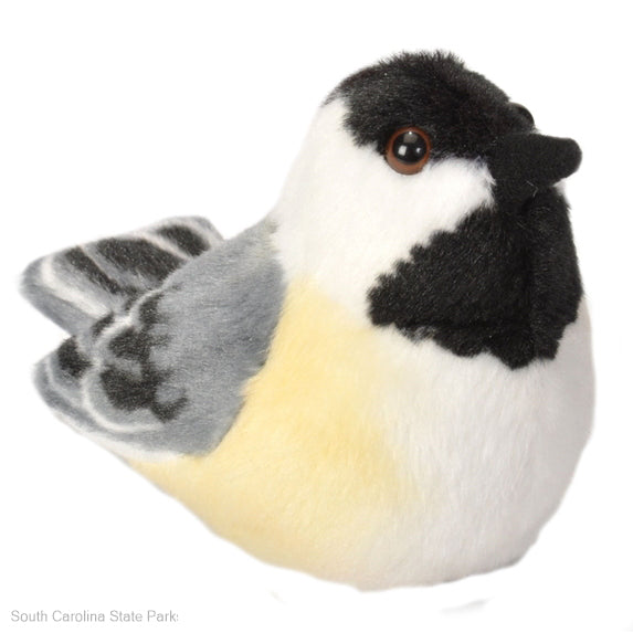 PLUSH BLACK CAPPED CHICKADEE AUDUBON BIRD