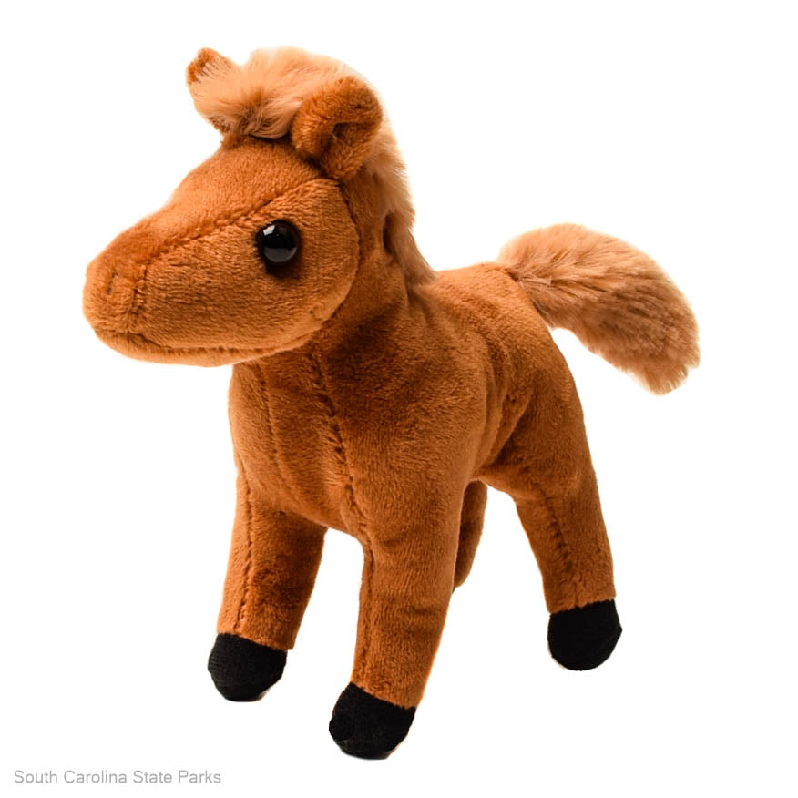 PLUSH BROWN HORSE POCKETKINS ECO FRIENDLY