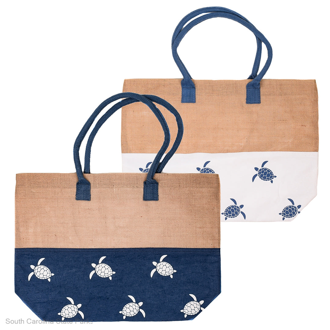 LARGE INSULATED SEA TURTLE TOTE BAG