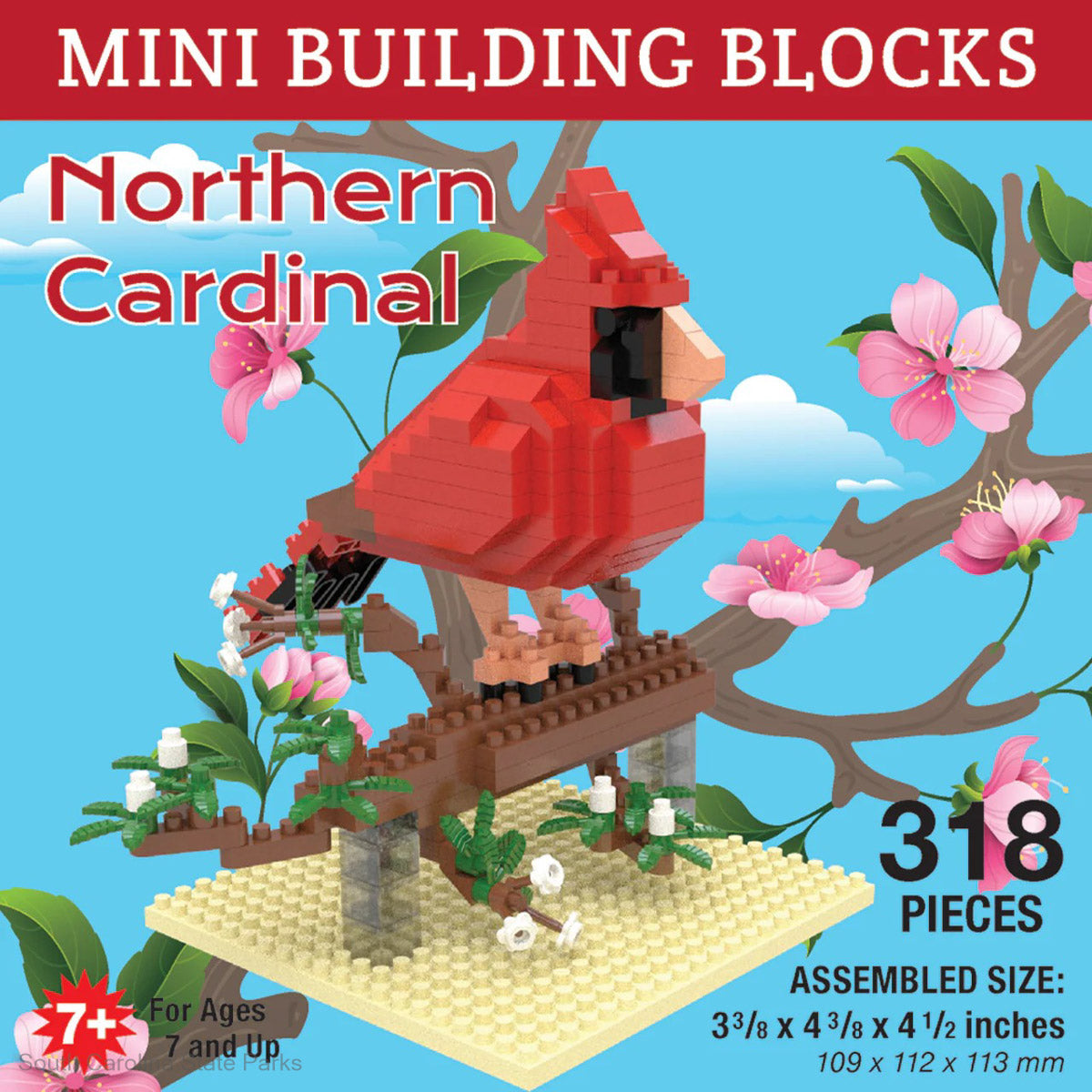 MINI NORTHERN CARDINAL BUILDING BLOCKS