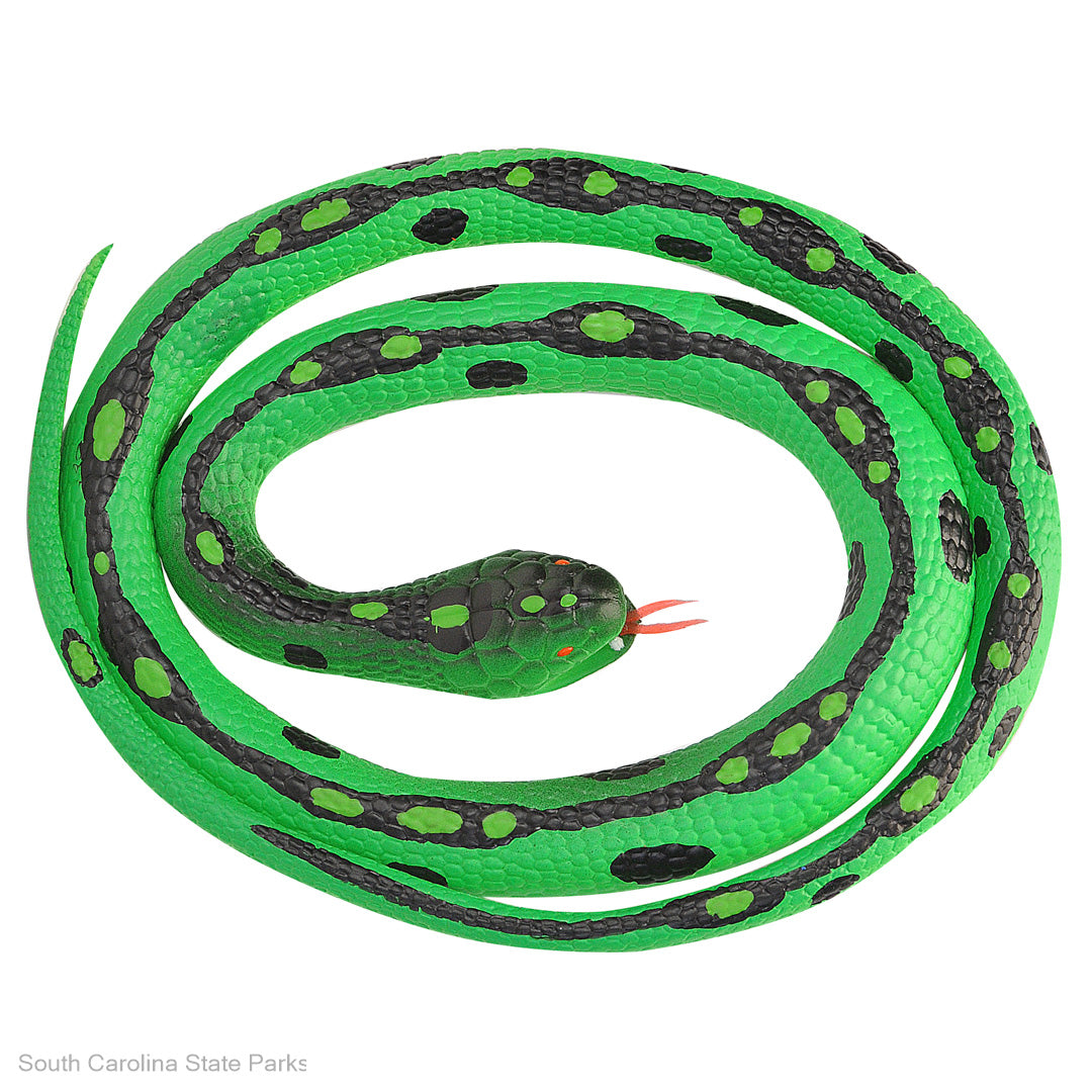 RUBBER GREEN GARTER SNAKE TOY