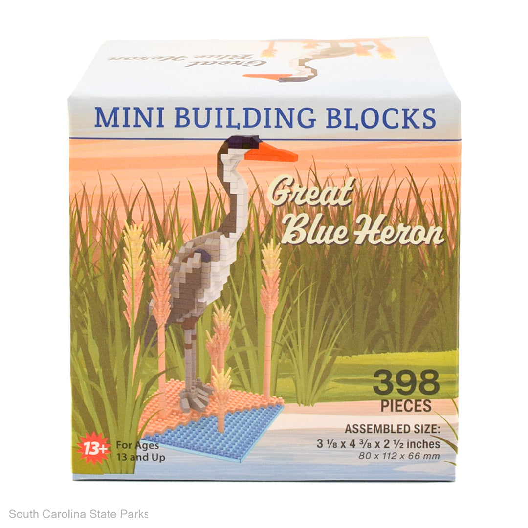 MINI GREAT BLUE HERON BUILDING BLOCKS