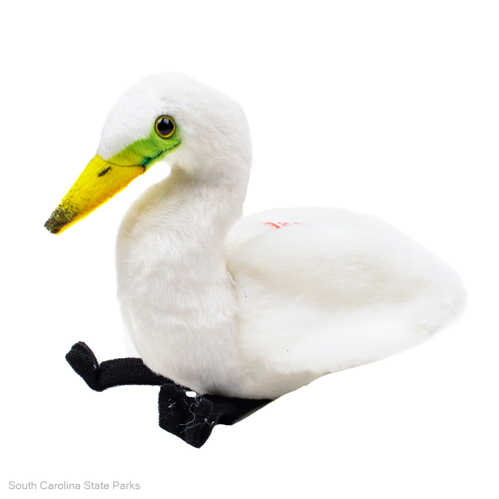 PLUSH GREAT EGRET AUDUBON BIRD WITH SOUND