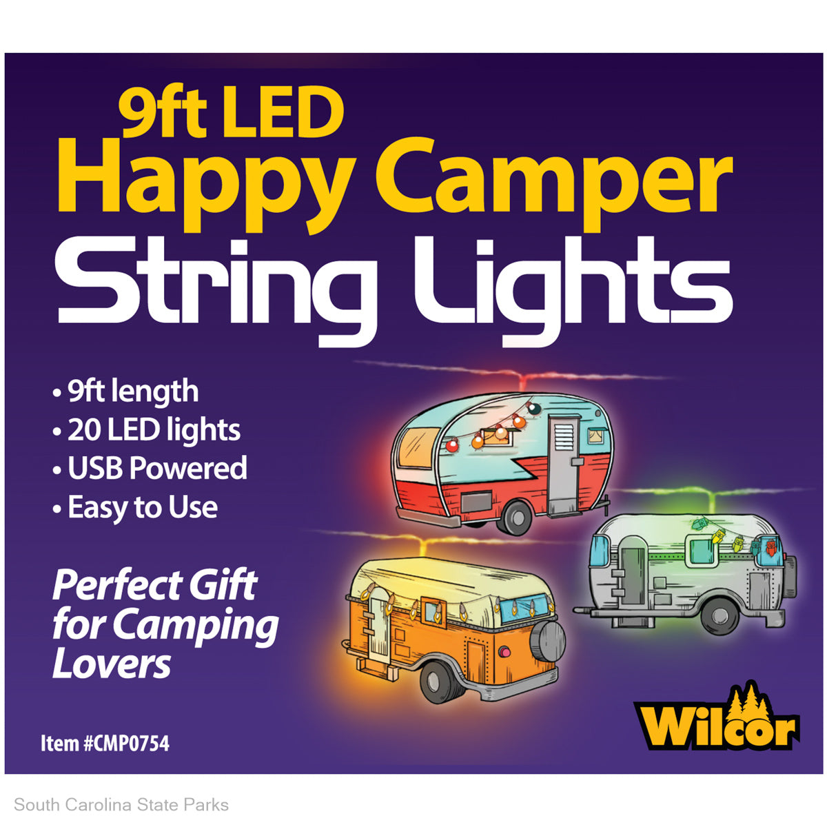 STRING LIGHTS HAPPY CAMPER