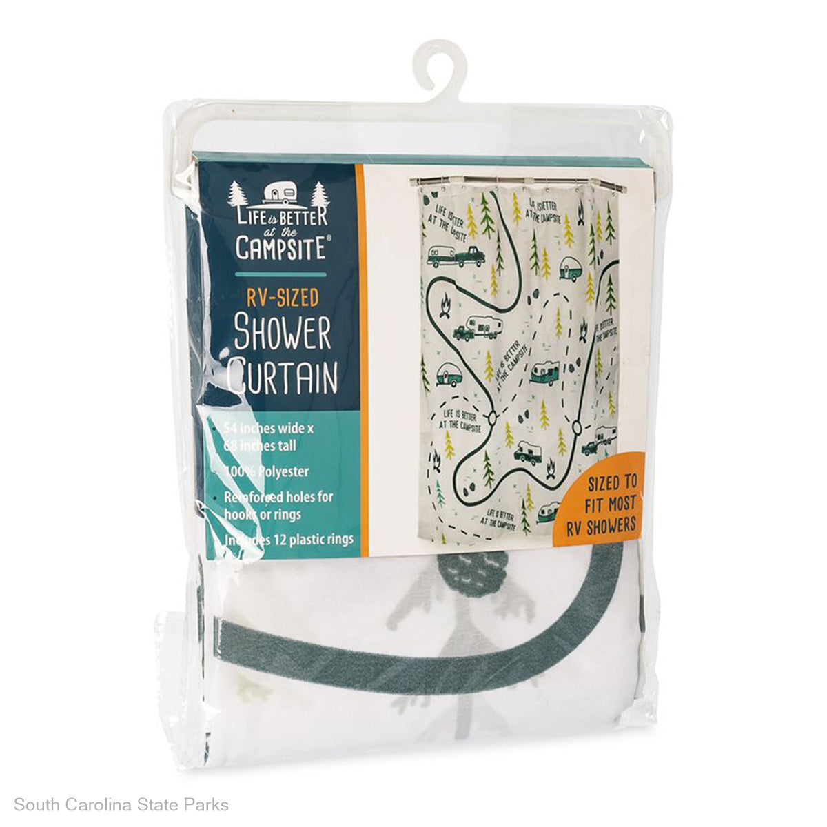 SHOWER CURTAIN-RV MAP DESIGN