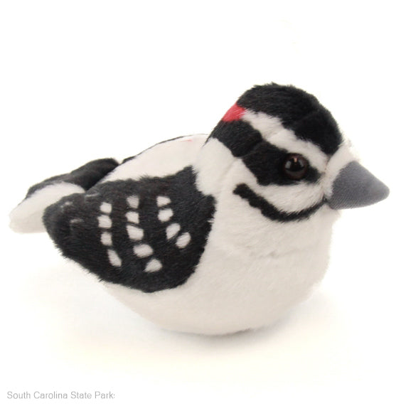 PLUSH DOWNY WOODPECKER AUDUBON BIRD WITH CALL SOUND
