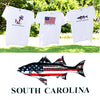 American Flag Striper Bass T-Shirt - ADI01308