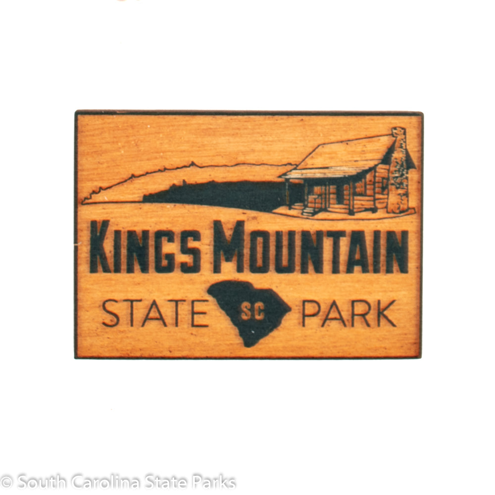Kings Mountain State Park Wooden Logo Magnet
