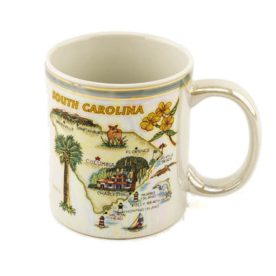 Souvenir Collectible South Carolina  Map Mug - HISI0001473